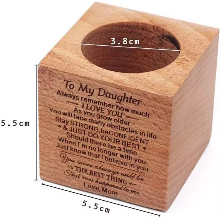 Small Square Wooden Planter for Home Desk Decoration