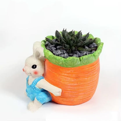 Cute Bunny Cement Planter